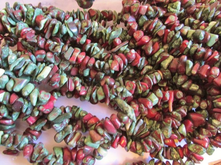 (image for) Burgandy and green coral chips #SS1147B