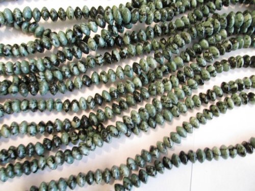 (image for) Green agate rondell 5x8mm #1388