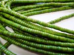 (image for) Lime green heishi rondell beads 3x6mm #1623-TU