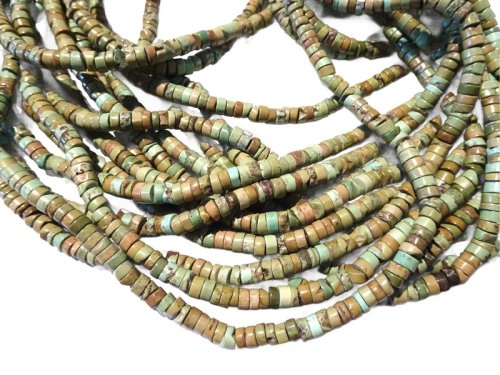 (image for) Green Heishi beads 7mm #1994