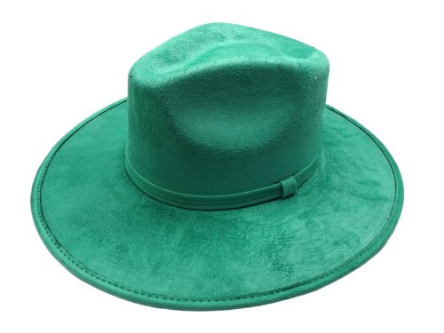 (image for) Mexico hard body flat brim fedora - Spring Green