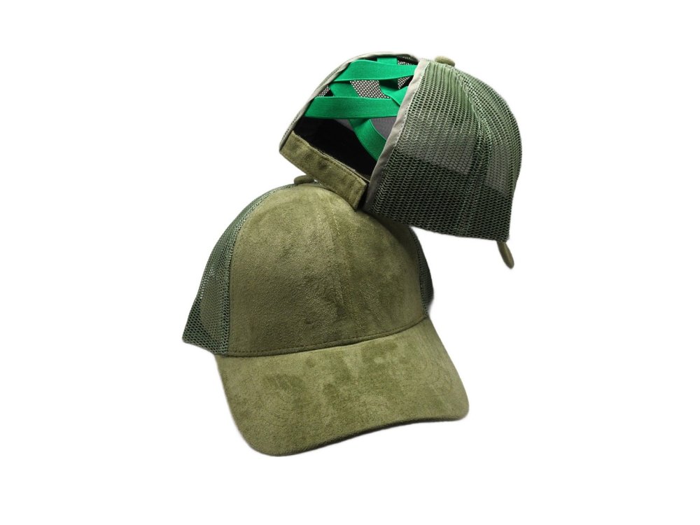(image for) Pony Tail Mesh back cap - Olive Green Pony