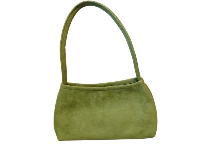 (image for) Green shoulder bag vegan suede