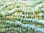 (image for) Lime green side drilled nugget beads #TT1051