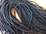 (image for) Gun metal glass pearls #h1288