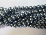 (image for) Gun Metal Glass Pearls 10mm #1698