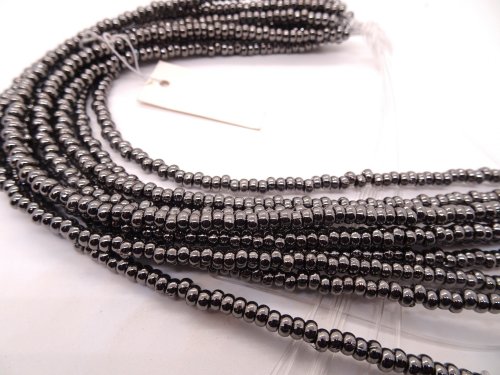 (image for) Gun metal hematite faceted square beads 3mm #1378B