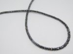 (image for) Silver gun metal Hematite rondel 2x4mm #1703-TU