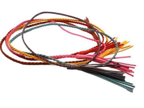 (image for) Braided faux leather hat band (6pcs) #Band8