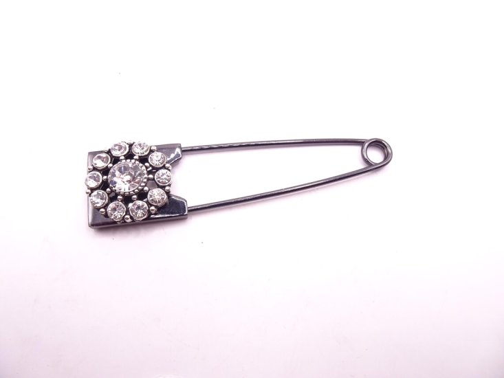 (image for) Hat pin safety pin gun metal #pen-54C