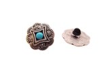 (image for) Flower HAT PIN faux Turquoise stone - HP-4