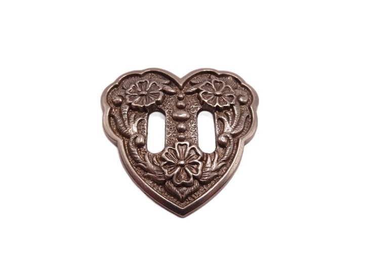 (image for) Heart slotted concho antique silver