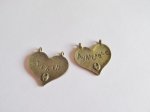 (image for) Antique Bronze Heart Pendant #HU14-48