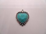 (image for) Heart pendant antique silver #MP82