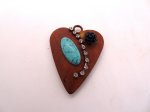 (image for) Rustic heart jewelry pendant #rm-142