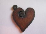 (image for) Heart with swirl rustic pendant #SH012-B