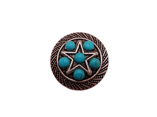 (image for) Antique silver Star western embellishment #HM-31