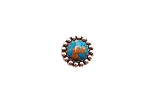 (image for) Antique silver with Turquoise and brown stone #HM-30