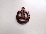 (image for) Horse shoe Rustic Metal Pendant w/loop #RR003-L