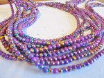 (image for) Purple painted glass rounds 4mm #DS1068