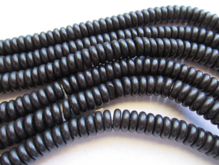 (image for) Black Rondelle abacus beads 5x8mm #1920