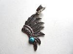 (image for) Indian head dress jewelry pendant #A-49