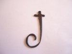 (image for) Initial Letter Curley Metal "J" 3" - Pendant #CMJ-3