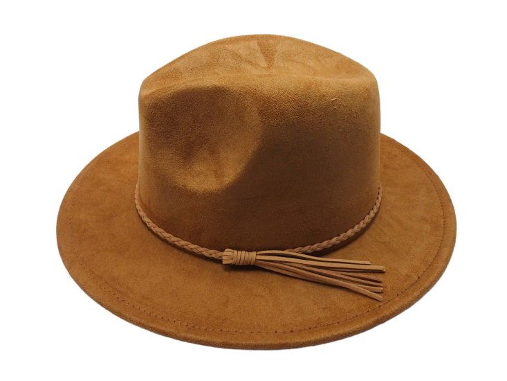 (image for) Short Brim vegan suede hat - Khaki