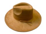 (image for) Vegan suede Wide brim hat - KHAKI