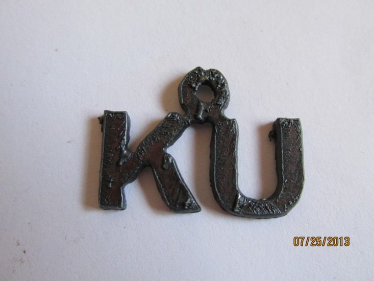 (image for) Kansas University metal pendant -#KU-1.25