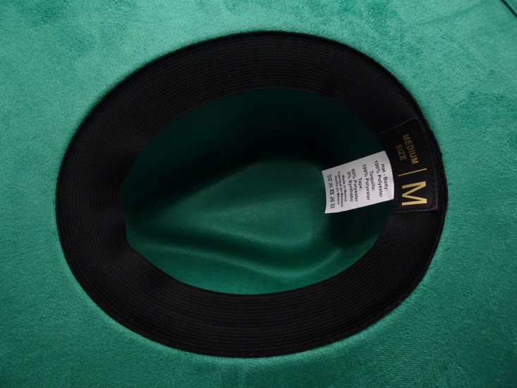 Modal Additional Images for Mexico hard body flat brim fedora - Spring Green
