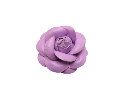 (image for) Faux leather flower 2 1/2" - Lavender