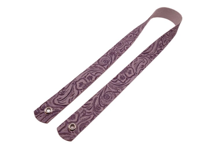 (image for) Embossed FAUX leather hat band - Lavendar