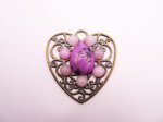 (image for) lavender and purple heart pendant #RM-136