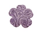(image for) Faux leather (imitation) flower cut out - Lavender