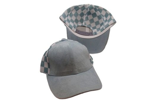(image for) Checkered Mesh snap back cap- Light Blue