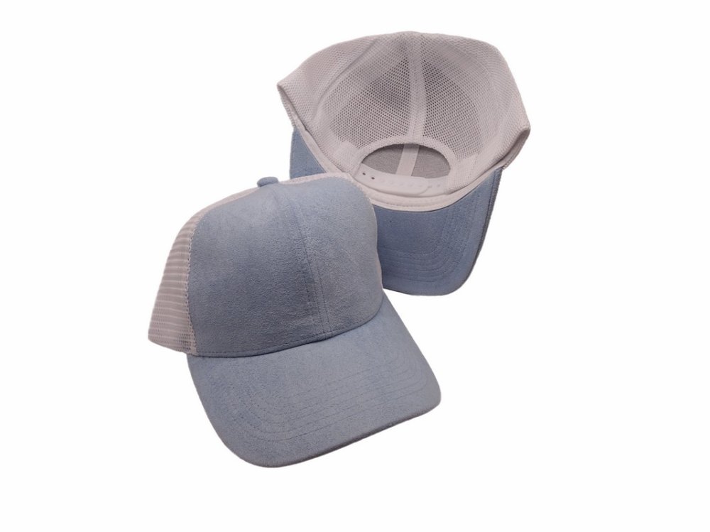 (image for) Mesh snap back baseball cap - Light Blue/white