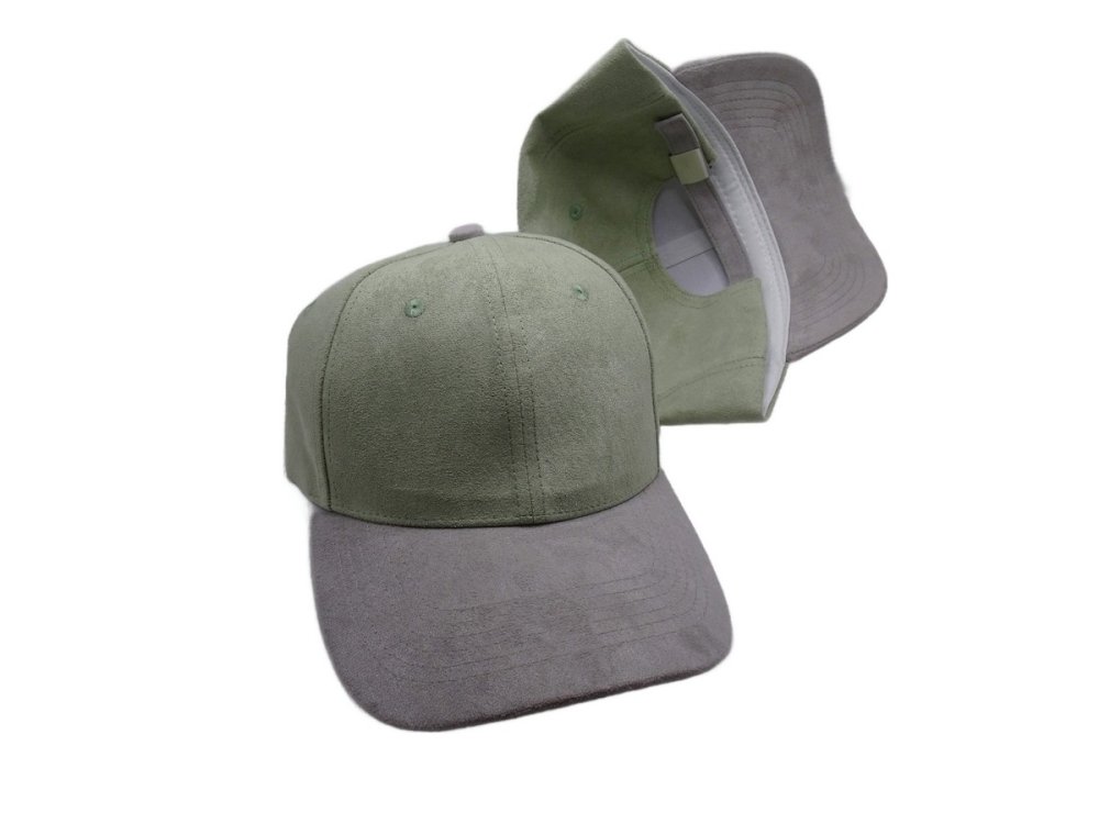 (image for) Two Tone baseball cap Vegan suede - Two Tone Light Green/Gray