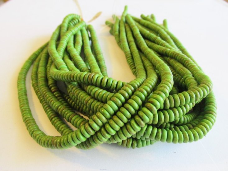(image for) Lime green rondell 3x5mm beads #1319BB