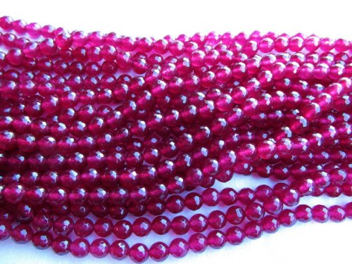 (image for) Maroon faceted 8mm round #1860