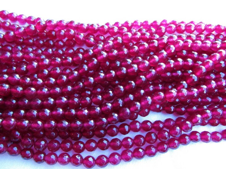 (image for) Maroon faceted 8mm round #1860