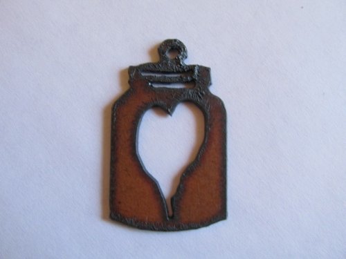 (image for) Mason Jar rustic metal pendant #TT110