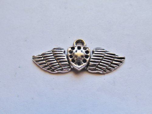 (image for) Wings with cross charm/earrings #BS-CH21
