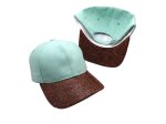 (image for) Faux leather Brim Vegan suede baseball cap - Mint/PU leather
