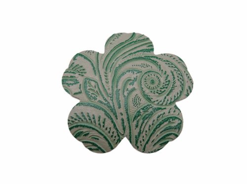 (image for) Faux leather (imitation) flower cut out - Mint