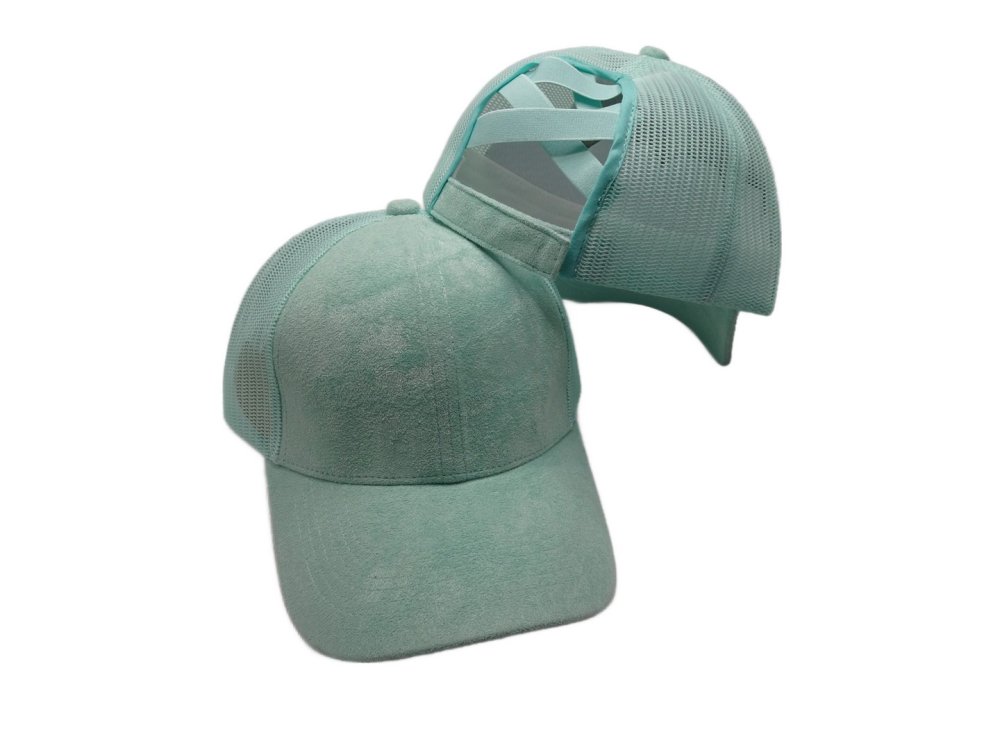 (image for) Pony Tail criss cross Mesh back cap - Mint pony