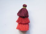 (image for) Maroon tri color silk tassle #MRtass