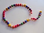 (image for) Bead Chain - Multi Muted Colors (1 ft) #Silver wire 6mm