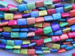 (image for) Bead Chain - Multi Muted Colors (1 ft) #Silver wire 6mm