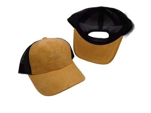 (image for) Mesh snap back baseball cap - Mustard/Black